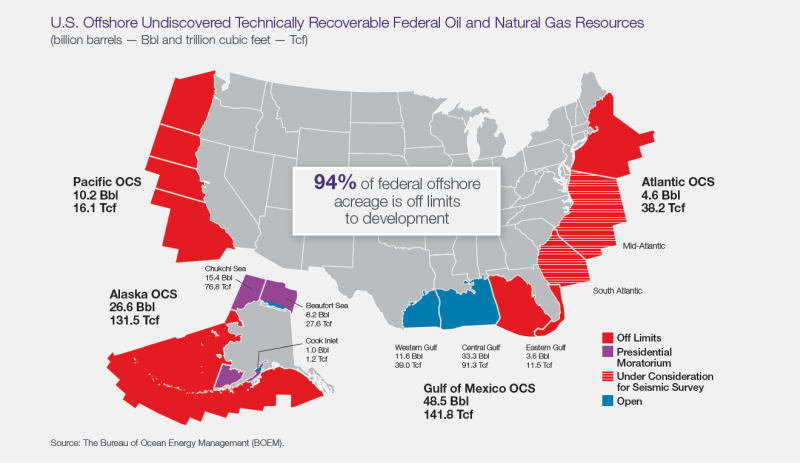 Map of U.S. offshore oil and natural gas resources